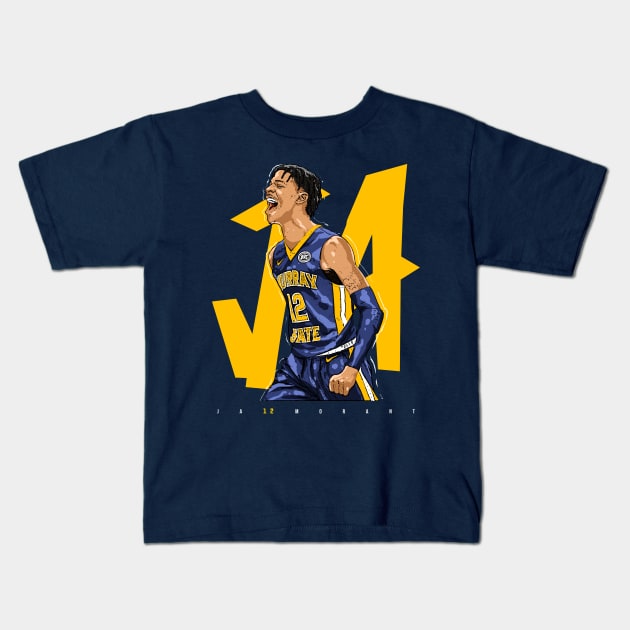 Ja Morant Kids T-Shirt by lockdownmnl09